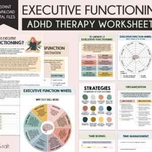 Executive functioning ADHD therapy worksheets