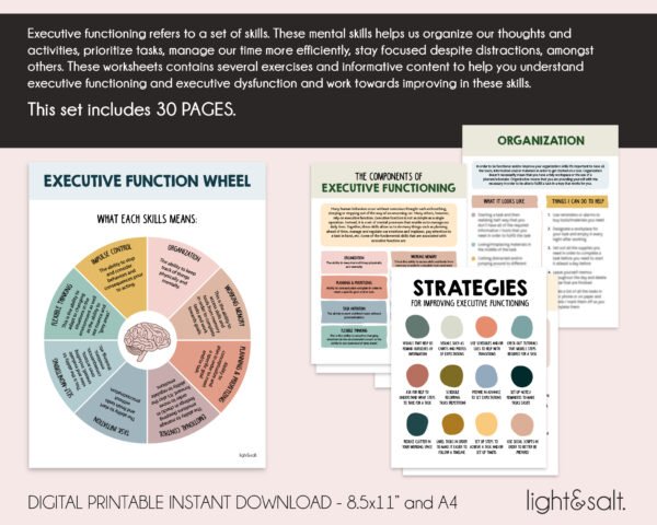 Executive Functioning workbook, ADHD worksheets - Image 2